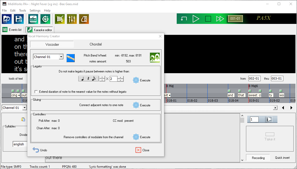 Kreator Vocal Harmony MidiWorks PA+
